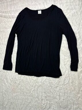 Women’s Soma Black Long Sleeve Shirt Size Large Top Soft Cozy Layer